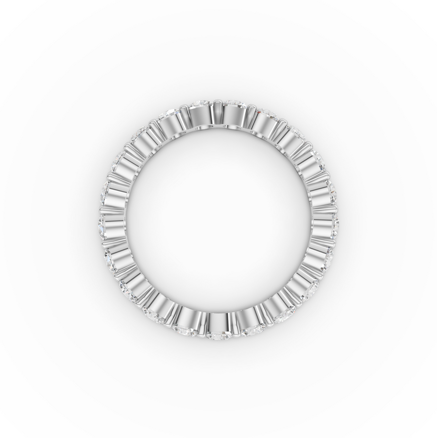 2.13 CT Round Prong-Set Lab Diamond Full Eternity Band