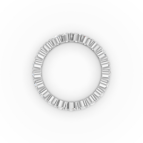 2.13 CT Round Prong-Set Lab Diamond Full Eternity Band