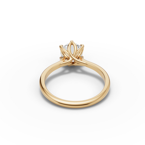1.50 CT Round Lab Diamond cathedral set Solitaire Ring