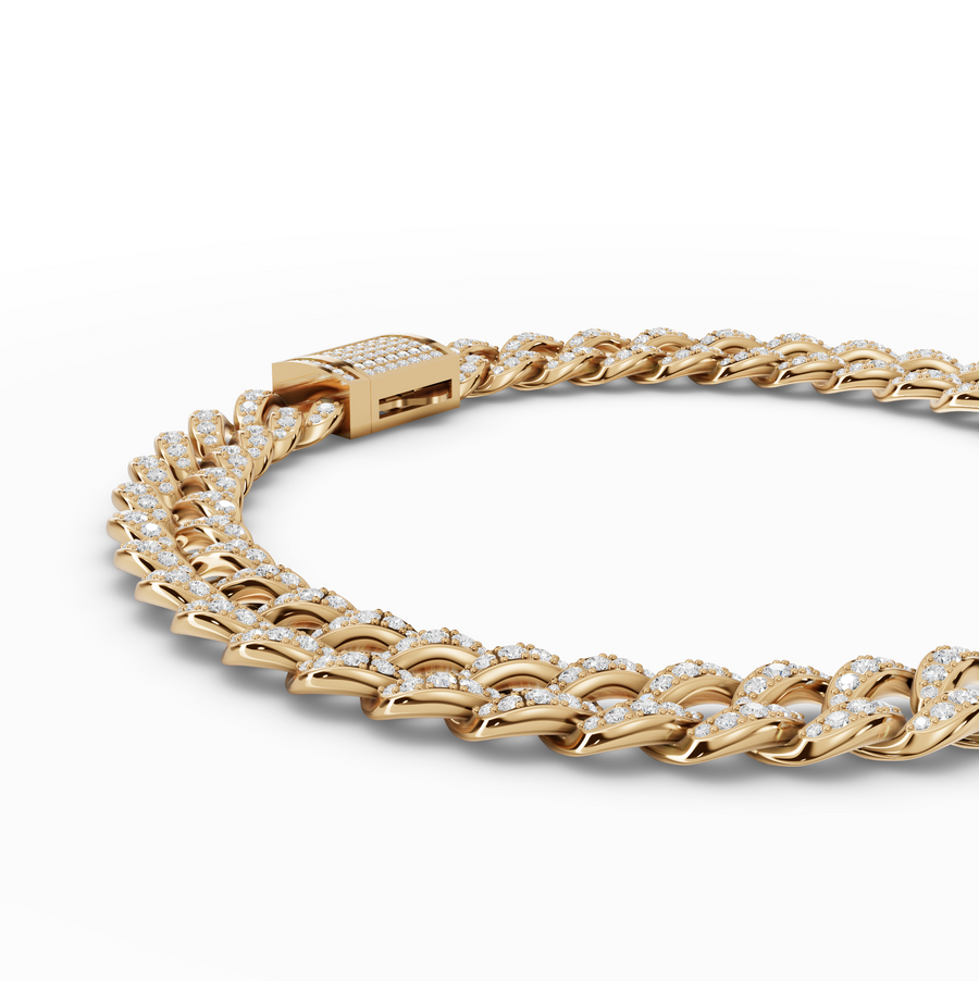 1.48 CT Pavé Cuban Link Lab Diamond Bracelet