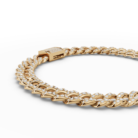 1.48 CT Pavé Cuban Link Lab Diamond Bracelet