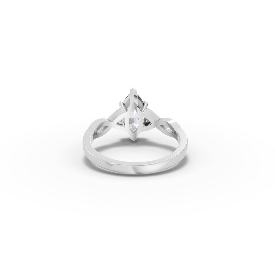 1.03 CT Marquise Twist Band Lab Diamond Ring