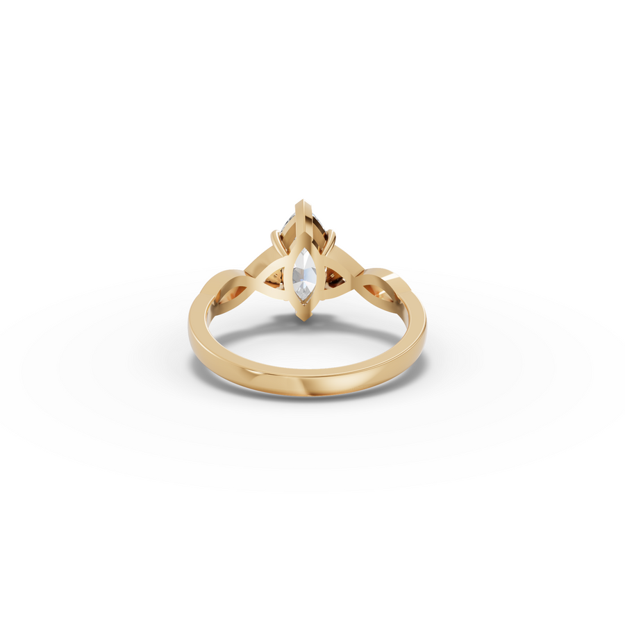 1.03 CT Marquise Twist Band Lab Diamond Ring