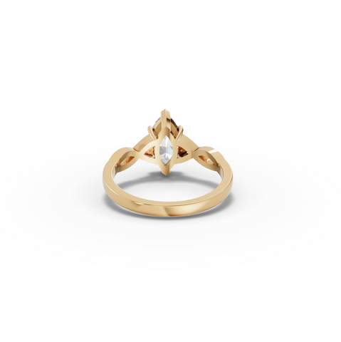 1.03 CT Marquise Twist Band Lab Diamond Ring