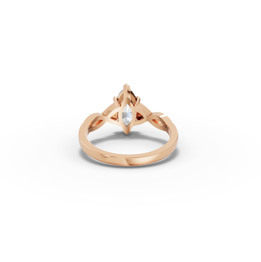 1.03 CT Marquise Twist Band Lab Diamond Ring