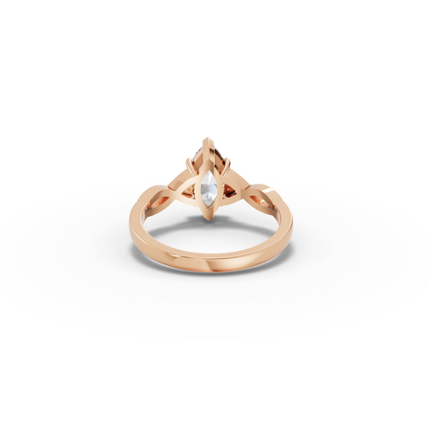 1.03 CT Marquise Twist Band Lab Diamond Ring
