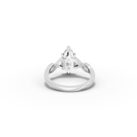 1.56 CT Marquise Accent Solitaire Engagement Ring