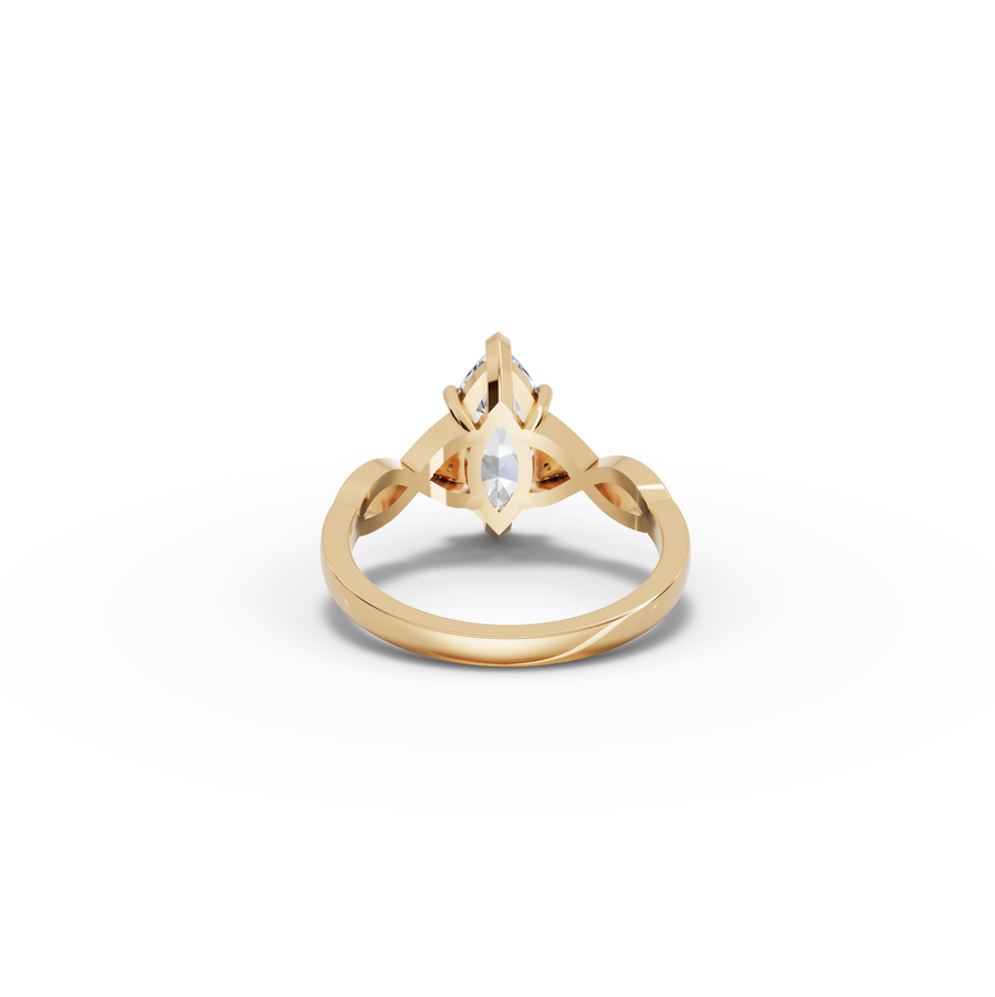 1.56 CT Marquise Accent Solitaire Engagement Ring