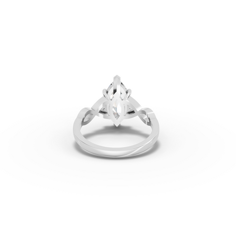 2.08 CT Marquise Solitaire with Accents Lab Diamond Ring