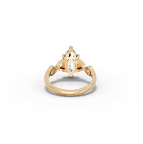 2.08 CT Marquise Solitaire with Accents Lab Diamond Ring