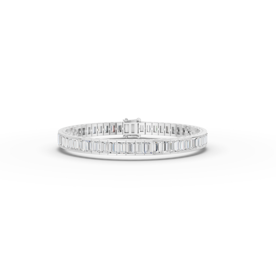 9.09 CT Baguette Lab Diamond Tennis Bracelet