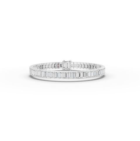 9.09 CT Baguette Lab Diamond Tennis Bracelet