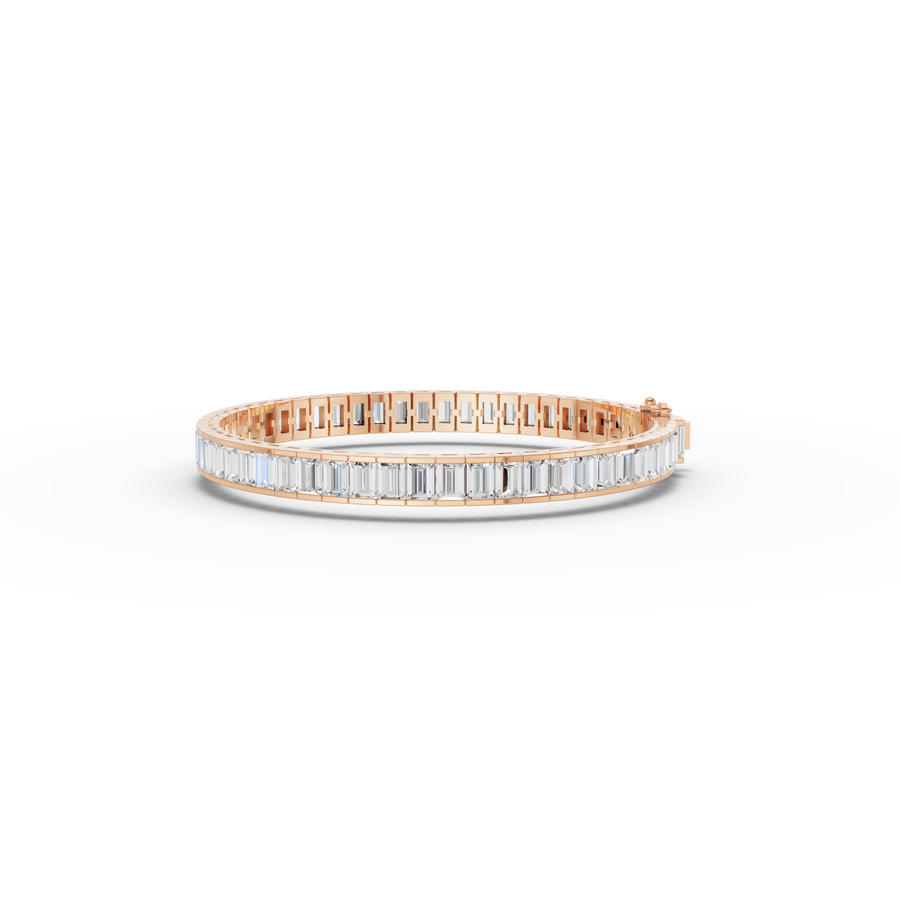 9.09 CT Baguette Lab Diamond Tennis Bracelet
