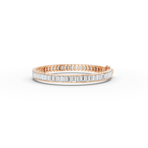 9.09 CT Baguette Lab Diamond Tennis Bracelet