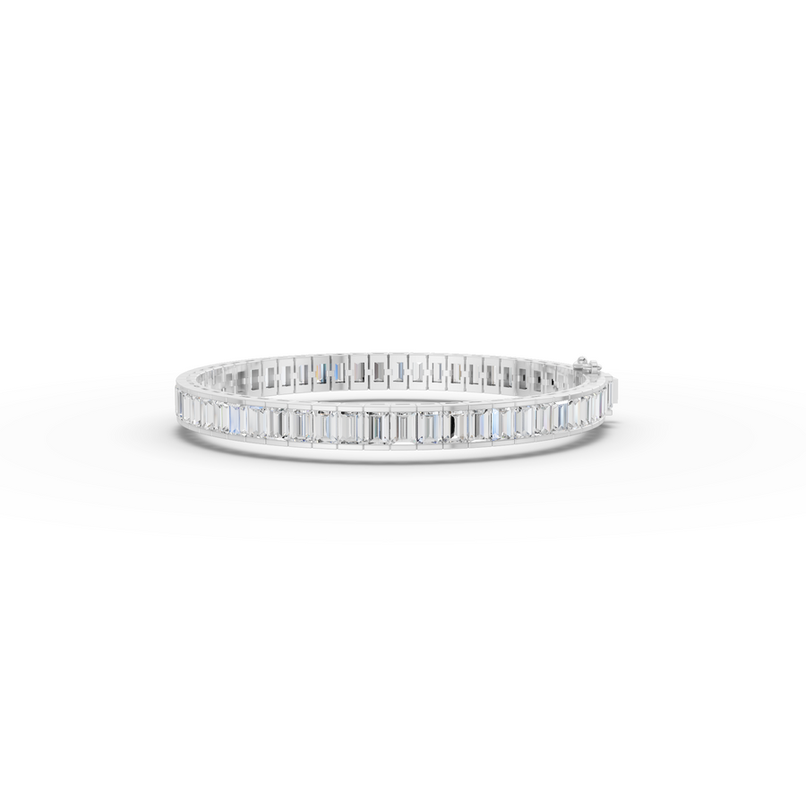 9.09 CT Baguette Lab Diamond Tennis Bracelet