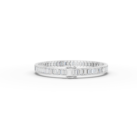 9.09 CT Baguette Lab Diamond Tennis Bracelet