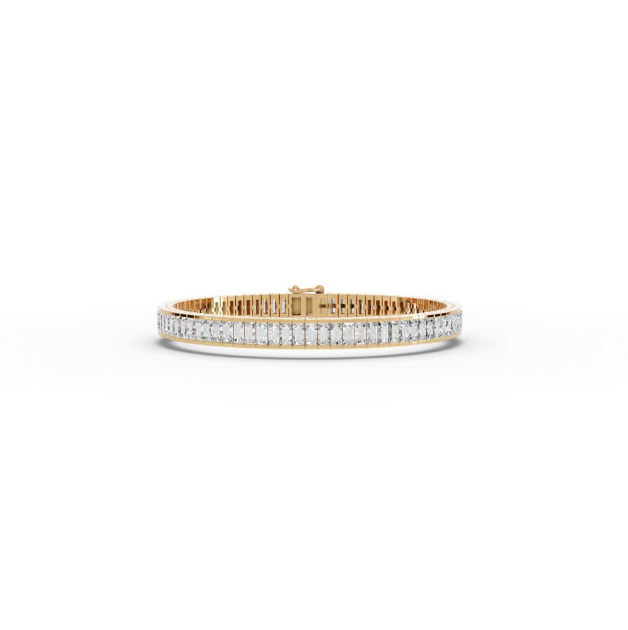 8.90 CT Baguette Line Lab Diamond Tennis Bracelet