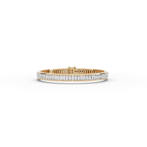8.90 CT Baguette Line Lab Diamond Tennis Bracelet