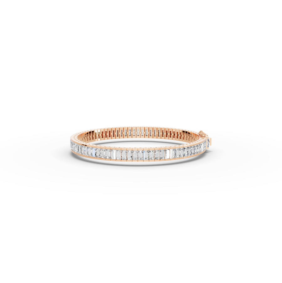 8.90 CT Baguette Line Lab Diamond Tennis Bracelet