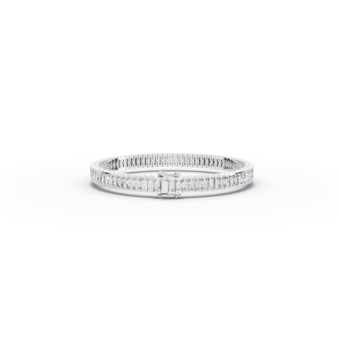 8.90 CT Baguette Line Lab Diamond Tennis Bracelet