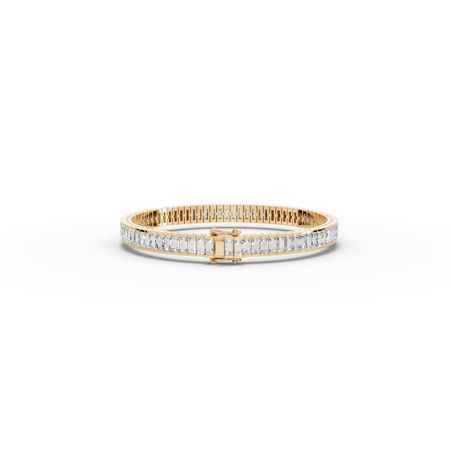 8.90 CT Baguette Line Lab Diamond Tennis Bracelet