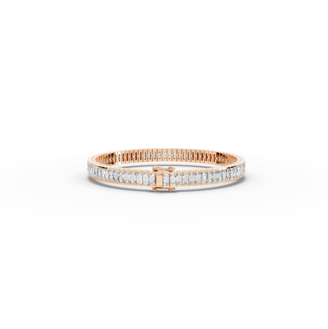 8.90 CT Baguette Line Lab Diamond Tennis Bracelet
