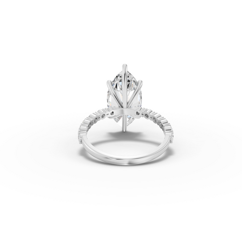 4.31 CT Marquise Lab Diamond Solitaire with Accent Ring