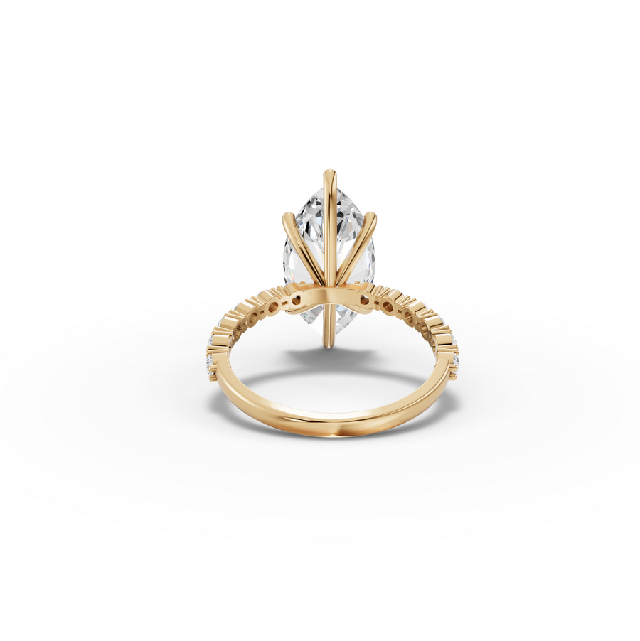 4.31 CT Marquise Lab Diamond Solitaire with Accent Ring