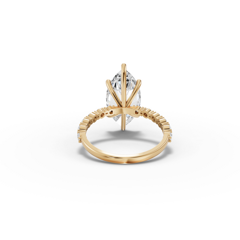 4.31 CT Marquise Lab Diamond Solitaire with Accent Ring