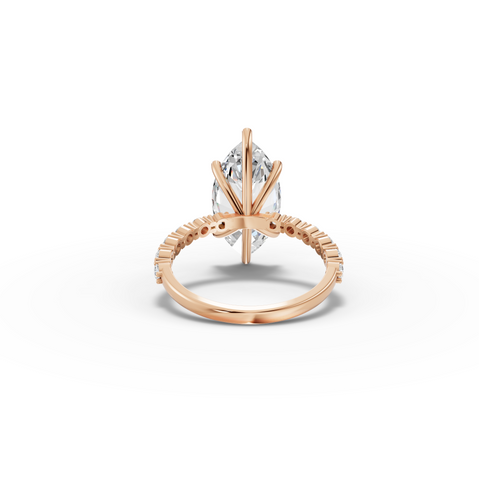 4.31 CT Marquise Lab Diamond Solitaire with Accent Ring