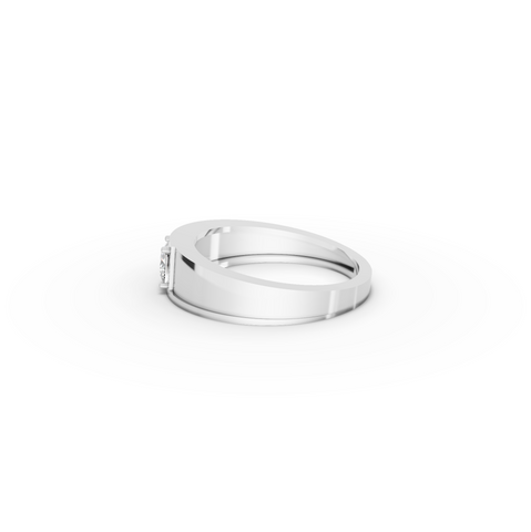 0.50 CT Princess Lab Diamond Two-Tone Men’s Band