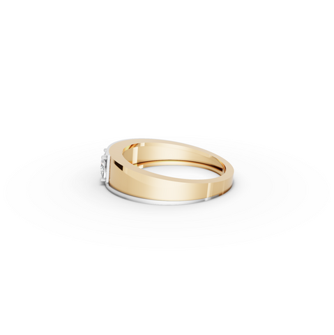 0.50 CT Princess Lab Diamond Two-Tone Men’s Band