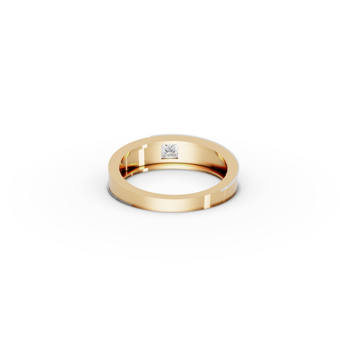 0.50 CT Princess Lab Diamond Two-Tone Men’s Band