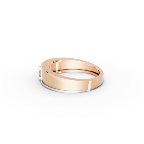 1.00 CT Princess Two-Tone Men’s Lab Diamond Band