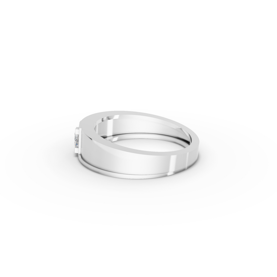 0.50 CT Princess Two-Tone Men’s Lab Diamond Band