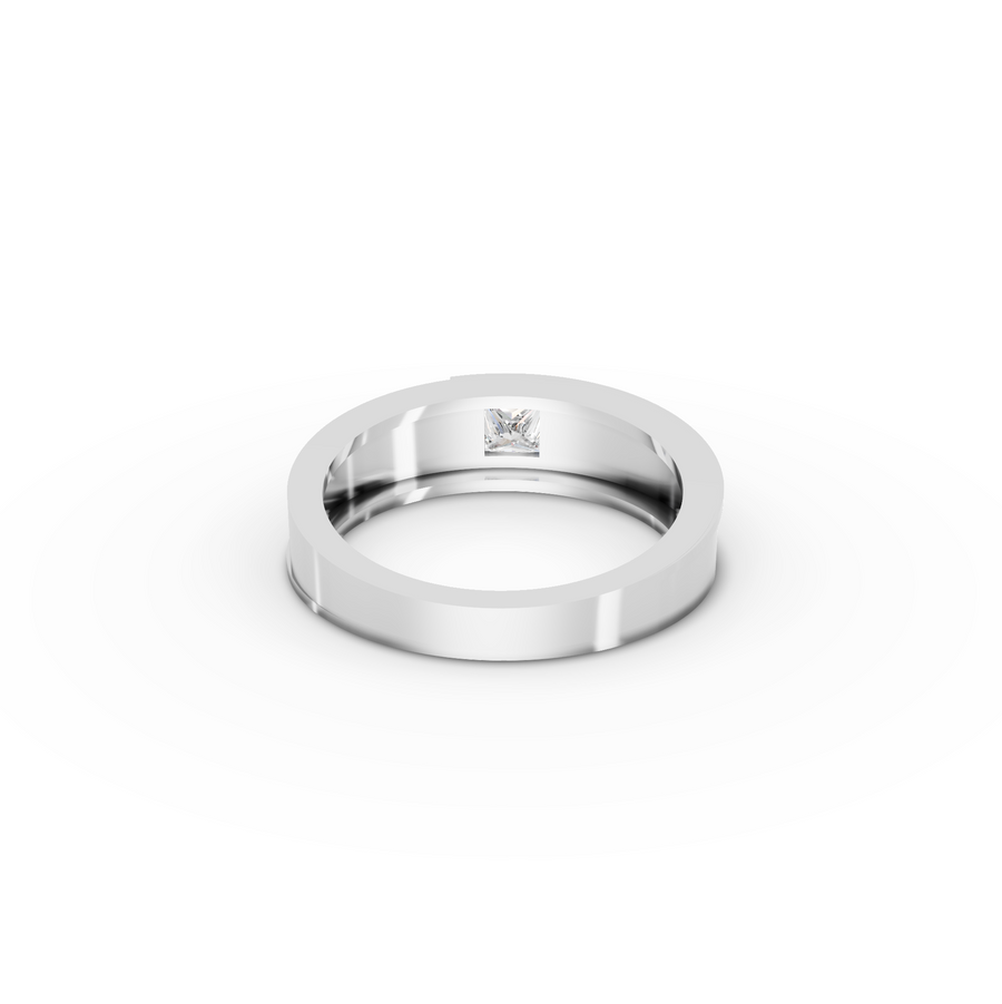 0.50 CT Princess Two-Tone Men’s Lab Diamond Band