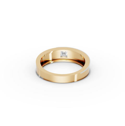 1.00 CT Princess Two-Tone Men’s Lab Diamond Band