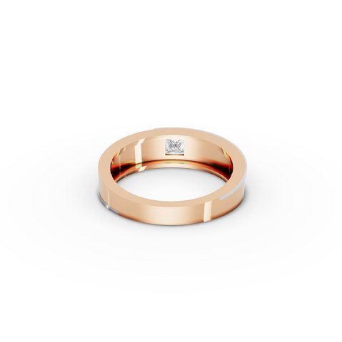 1.00 CT Princess Two-Tone Men’s Lab Diamond Band