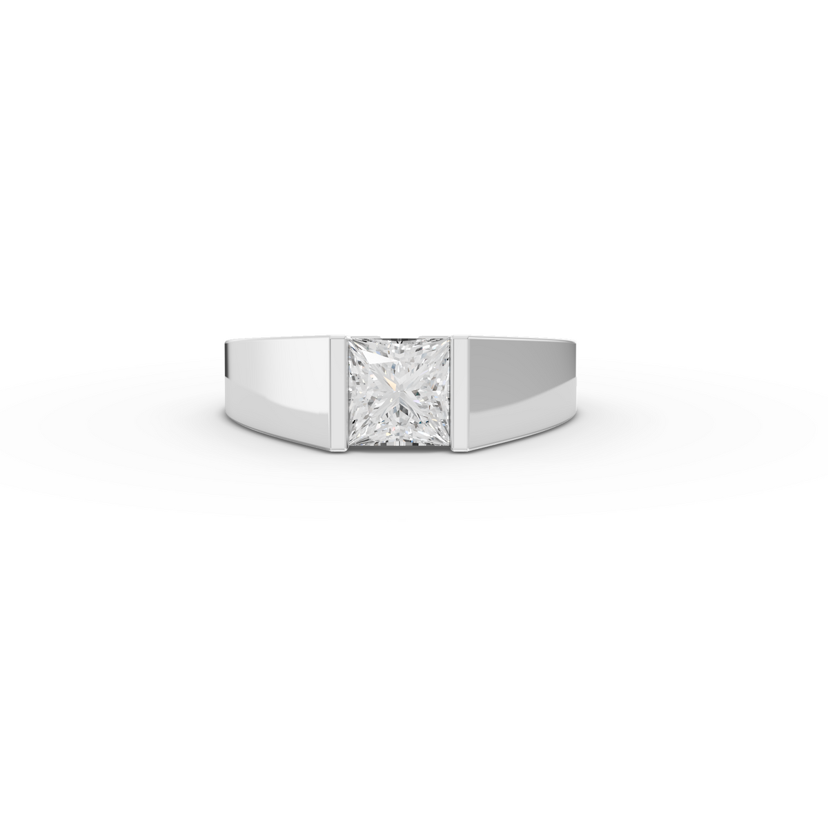 1.00 CT Princess Tension-Set Lab Diamond Men’s Ring