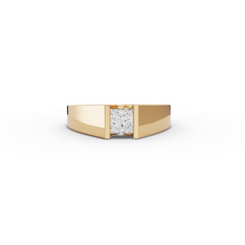 0.5 CT Princess Solitaire Tension Lab Diamond Men’s Ring