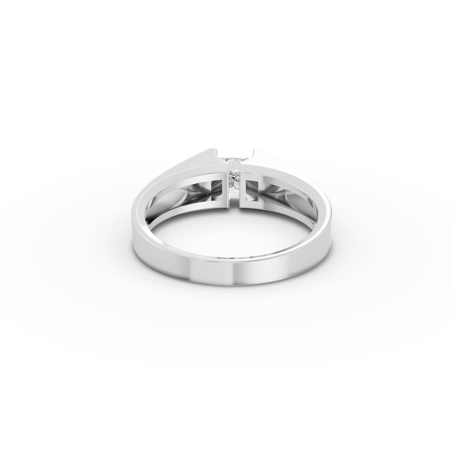 0.5 CT Princess Solitaire Tension Lab Diamond Men’s Ring