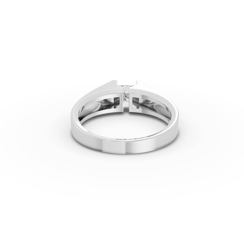 0.5 CT Princess Solitaire Tension Lab Diamond Men’s Ring