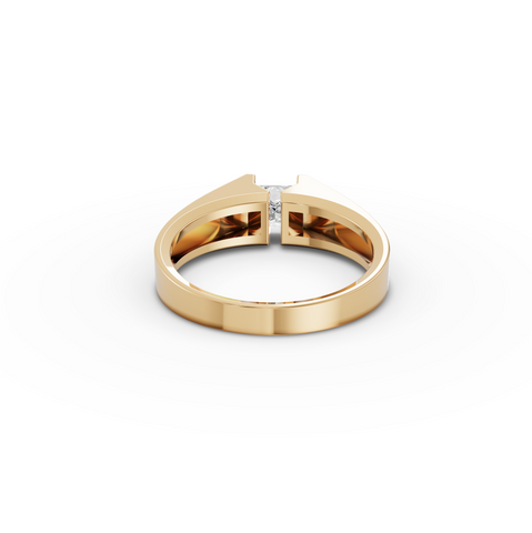 0.5 CT Princess Solitaire Tension Lab Diamond Men’s Ring