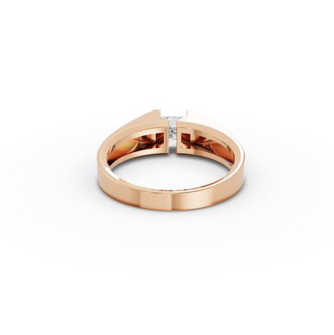 0.5 CT Princess Solitaire Tension Lab Diamond Men’s Ring