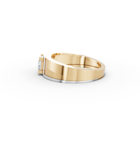1.00 CT Princess Two-Tone Lab Diamond Men’s Ring