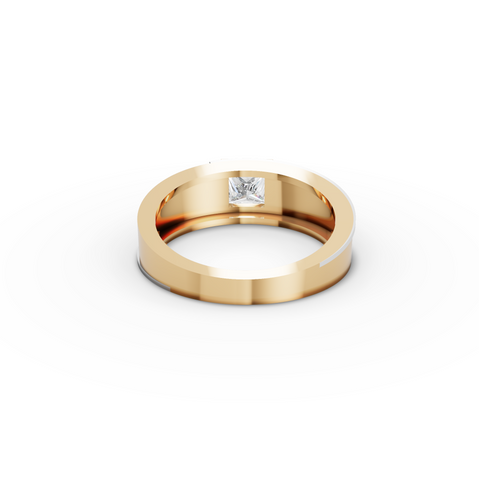 1.00 CT Princess Two-Tone Lab Diamond Men’s Ring
