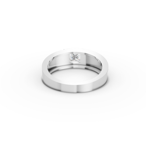 1.00 CT Princess Two-Tone Lab Diamond Men’s Ring