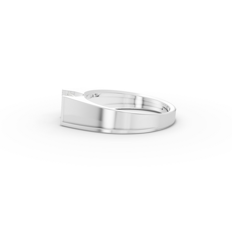 1.00 CT Princess Tension Lab Two Tone Diamond Men’s Ring