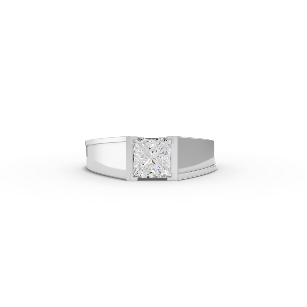 1.00 CT Princess Solitaire Lab Diamond Men’s Ring