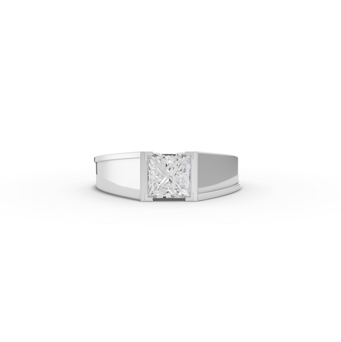 1.00 CT Princess Solitaire Lab Diamond Men’s Ring